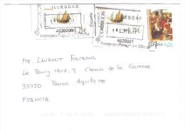 Espana, Carta / Lettre Avec Timbres Bateau / Ship / Barco + Peinture Adoration Des Mages; TB - Brieven En Documenten