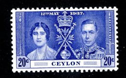 2224x)  Ceylon 1937 - SG #385  M* Sc #277 - Ceylan (...-1947)