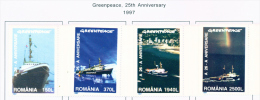 ROMANIA - 1997  Greenpeace  Mounted Mint - Neufs