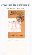 ROMANIA - 1998  Human Rights  Mounted Mint - Nuevos