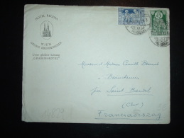 LETTRE POUR FRANCE TP 32F + 8F + TP 8F + 2F OBL. 930 AUG 13 + HOTEL REGINA WIEN - Lettres & Documents