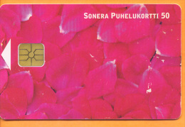Finland - Sonera D238, The Petals- Rosepetals, 30.000ex, 4/01, Used As Scan - Finland