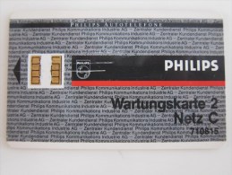 Philips Autotelefone Test Card,Wartungskarte 2,code: 710815 - [2] Mobile Phones, Refills And Prepaid Cards