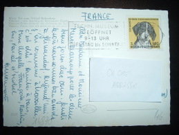 CP POUR LA FRANCE TP CHIEN 1,80S OBL.MEC. 25.8.66 WIEN - Lettres & Documents