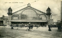76-LE HAVRE...LA GARE.... CPA ANIMEE - Bahnhof