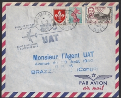 Premiere Liaison Par Jetliner,Paris Brazzaville, 11 Septembre 1960 - Sonstige & Ohne Zuordnung