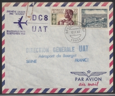 Premiere Liaison Par Jetliner,Brazzaville, 12 Septembre 1960 - Other & Unclassified