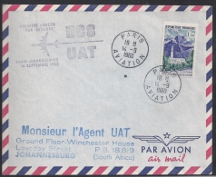 Premiere Liaison Par Jetliner, Paris Johannesburg, 14 Septembre 1960 - Sonstige & Ohne Zuordnung