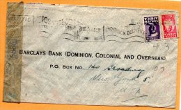 South Africa 1943 Censored Cover Mailed To USA - Storia Postale