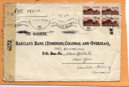 South Africa 1943 Censored Cover Mailed To USA - Lettres & Documents