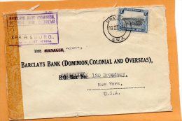 South Africa 1943 Censored Cover Mailed To USA - Brieven En Documenten