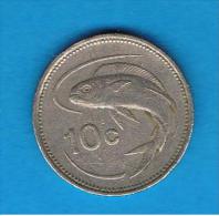 MALTA - 10 Cents  1986 - Malte