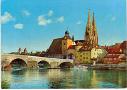 Allemagne - Regensburg Donaupartie Mit Blick Zum Dom - Regensburg