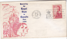CANADIAN ROYAL VISIT ILLUSTRATED COVER 1959 - 1952-1960