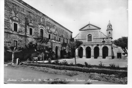 Bellissima Cartolina Anni  50 (Formato Grande ) " Andria - Basilica S.M. Dei Miracoli E Istituto Agrario   " - Andria