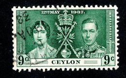2294x)  Ceylon 1937 - SG #384  Used Sc #276 - Ceylon (...-1947)