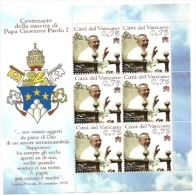 2012 - BF 75 Papa Giovanni Paolo I   +++++++++ - Unused Stamps