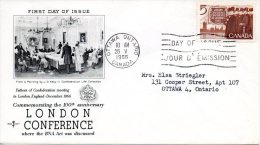 CANADA. N°372 Sur Enveloppe 1er Jour (FDC) De 1966. Conférence De Londres. - 1961-1970