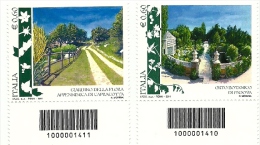 2011 - Italia 3306/07 Parchi E Giardini - Codice A Barre ---- - 2011-20: Mint/hinged