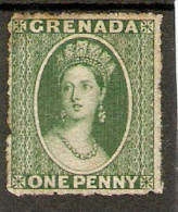 GRENADA 1864 1d GREEN SG 4 ROUGH PERF 14 TO 16 MINT NO GUM Cat £110 - Grenade (...-1974)