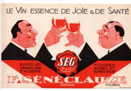 Buvard - SEG - Le Vin Essence De Joie & De Santé - Liqueur & Bière