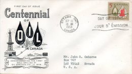 CANADA. N°308 Sur Enveloppe 1er Jour (FDC) De 1958. Industrie Pétrolière. - Aardolie