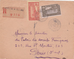 GUADELOUPE - 1924 - DEVANT D'ENVELOPPE RECOMMANDEE De POINTE A PITRE Pour PARIS - Storia Postale
