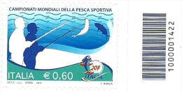 2011 - Italia 3320 Mondiali Di Pesca - Codice A Barre ---- - 2011-20: Mint/hinged