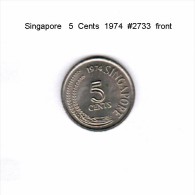 SINGAPORE   5  CENTS  1974  (KM # 2) - Singapour