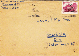 BUUS STAM, PLANE POSTAMARK ON COVER, 1986, HUNGARY - Cartas & Documentos