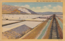 Salt Beds Near Salt Lake City - Utah - C.T. Art Colortone - Genuine Curteich-Chicago - Unused - Salt Lake City