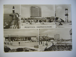 Rostock - Warnemünde: Leuchtturm Interhotel "Neptun" Konsum "Teepott" Strandpromenade 1982 Used Stamp - Rostock
