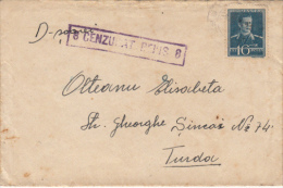 CENSORED BEIUS #8, KING MICHAEL STAMP ON COVER, 1942, ROMANIA - World War 2 Letters