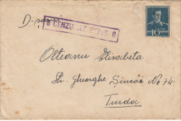 CENSORED BEIUS #8, KING MICHAEL STAMP ON COVER, 1942, ROMANIA - Lettres 2ème Guerre Mondiale