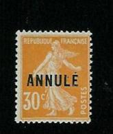 FRANCE TYPE SEMEUSE  N° 141  C I  1 *    SURCHARGE ANNULE POUR LES COURS D' INTRUCTION - Lehrkurse