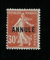 FRANCE TYPE SEMEUSE  N° 160  C I  1 *  SURCHARGE ANNULE POUR LES COURS D' INTRUCTION - Cours D'Instruction