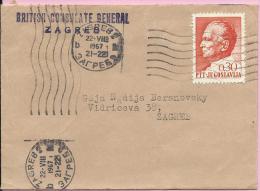 Letter (8 X 12 Cm), British Consulate General, Zagreb, 22.8.1967., Yugoslavia - Lettres & Documents