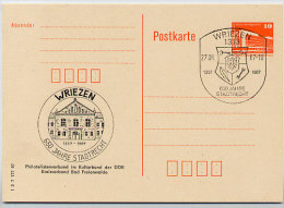 DDR P86I-10-87 C10 PRIVATER ZUDRUCK RATHAUS WRIEZEN Sost. 1987 - Privé Postkaarten - Gebruikt