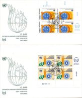 ONU VIENNE. N°21-2 X4 Sur 2 Enveloppes 1er Jour (FDC´s) De 1981. Volontaires Des Nations Unies. - FDC