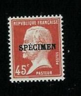 FRANCE TYPE PASTEUR  N° 175 C I  1 * SURCHARGE SPECIMEN POUR LES COURS D' INTRUCTION - Lehrkurse