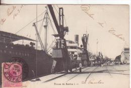 38-Santos-Brasile-Brazil- Dogana-Porto-Navi-Barcos- Aduana-Douanes-Bateaux-Customs-Boats-v.1905 - Andere