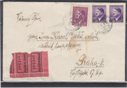 Hitler - Bohéme & Moravie - Lettre Exprès De 1945 - Oblitération Gumpolos  ?? - Storia Postale