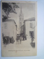 BOURG-de-VISA  (Tarn-et-Garonne)  :  Rue De L'Eglise  (avec  TAMBOUR  De  VILLE) - Bourg De Visa