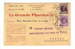 La Grande Pharmacie Liège Belgique Laboratoire Des Sels De Vittel 1925 - Neufs