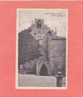 AK / Bad Münster Am Stein - Ebernburg (Burghof) / Hochformat / Gelaufen 1909 / Schwarzweiß - Bad Münster A. Stein - Ebernburg