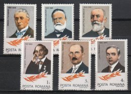 Romania 1985. Famous Peoples Set, MNH (**) Michel: 4124-4129 / 3.20 EUR - Neufs