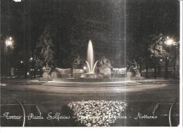 77553) Cartolina Di Torino - Piazza Solferino - Fontana Angelica - Notturno - Viaggiata - Places & Squares