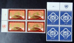 1970, Mi.Nr. 9/10, Postfrische 4er-Blocks Vom Bogenrand - Nuevos