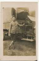 Carte Photo Camion Guerre 1914 Poilu - Camions & Poids Lourds