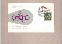 Bund Mi.Nr.231 Olympisches Jahr Auf Olympiade-Schmuckumschlag Mit Sonderstempel - Zomer 1956: Melbourne